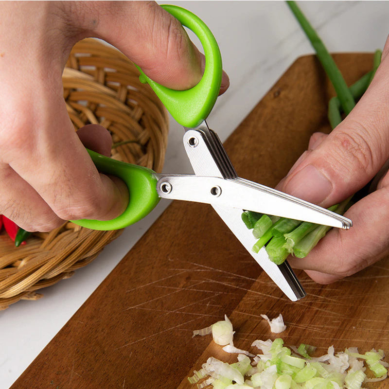 5 Layers Stainless Steel Multifunctional Kitchen Scissors - Happy2Kids™