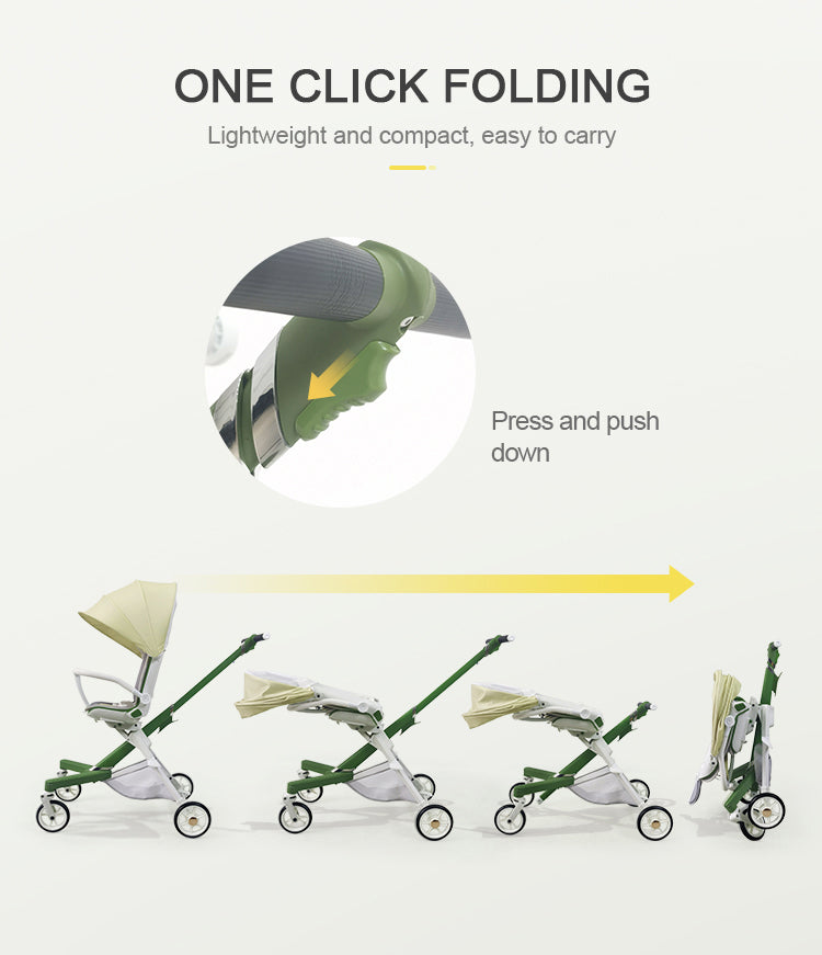 360 Rotating Folding Easy Travel Folding Baby Stroller - Happy2Kids™
