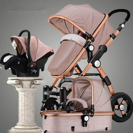 Luxury 3 in 1 Portable Higher Land-scape Carriage Foldable Baby Stroller - Happy2Kids™