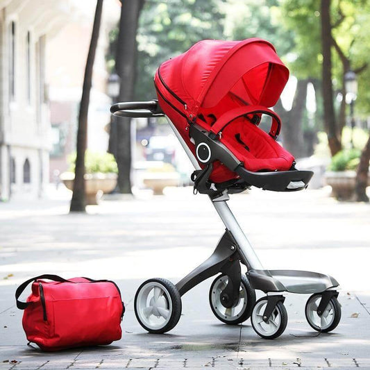 Luxury High End and High Landscape Red Baby Stroller - Happy2Kids™